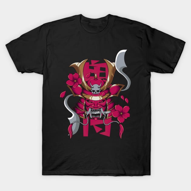 samurai oni T-Shirt by ilhamnug66